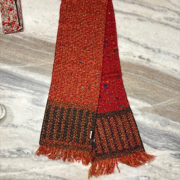 NWT Cornillon Multicolor Fringe Scarf Made In France - Picture 7 of 9